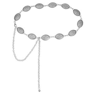 8787 Western-concho-belt-women Cowgirl-metal-belts Boho Silver Vintage